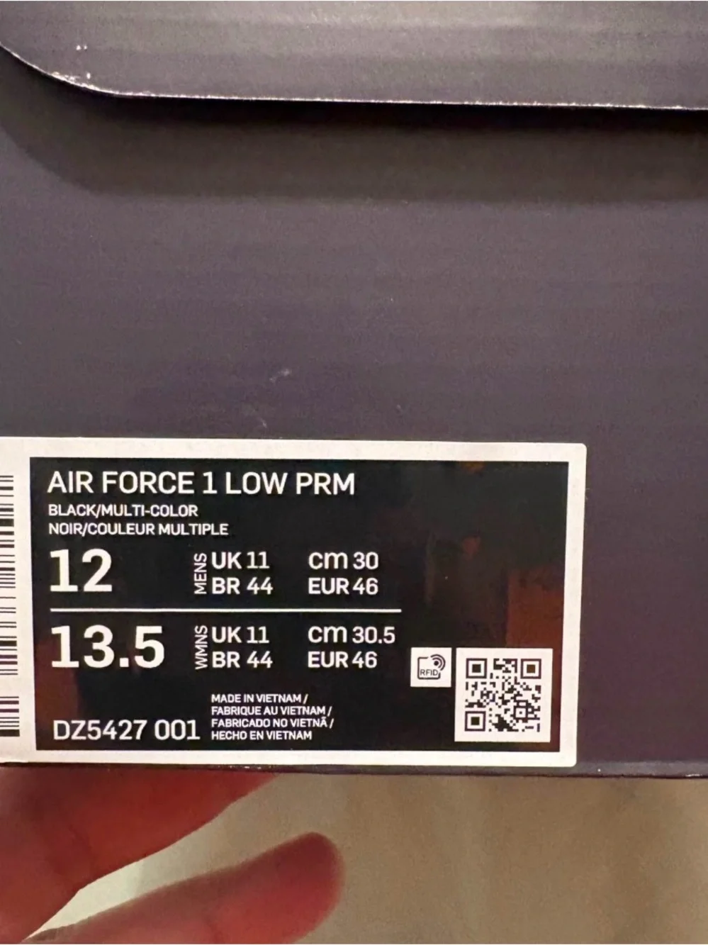 Nike Men's Black, Red & Silver Air Force ones